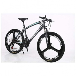 KXDLR Mountain Bike KXDLR 26" Mountain Bike Leggero Ad Alta Acciaio al Carbonio Telaio Sospensione Anteriore A Doppio Disco Freni 21-30 Accelera Unisex della Bicicletta MTB, Nero, 24 Speed