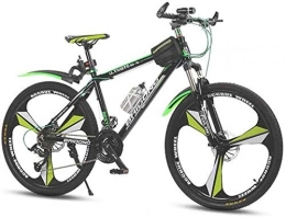 LBWT Mountain Bike LBWT 26 Pollici for Adulti for Mountain Bike, Esterna Fuori Strada Biciclette, Alta Acciaio al Carbonio, Sospensione Doppia, Dual Disc, Regali (Color : Green, Size : 27 Speed)