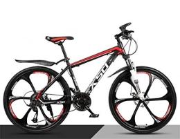 LBWT Mountain Bike LBWT 26 Pollici for Mountain Bike, Biciclette Fuoristrada, Mens MTB, Alto Tenore di Carbonio in Acciaio, Sospensione Doppia, Regali (Color : Black Red, Size : 27 Speed)