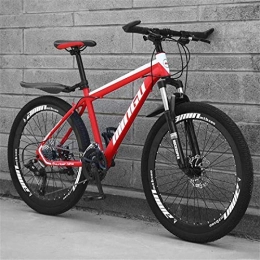 LBWT Bici LBWT 26 Pollici Mountain Bike, Unisex off-Road in Bicicletta, Sospensione Doppia, Acciaio-Alto Tenore di Carbonio, Articoli da Regalo (Color : Red, Size : 21 Speed)