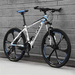 LBWT Mountain Bike LBWT Adulti 26 Pollici off-Road della Bicicletta, Studente Sport Mountain Bike, MTB di Svago del Mens, Alta Acciaio al Carbonio, Regali (Color : White Blue, Size : 30 Speed)