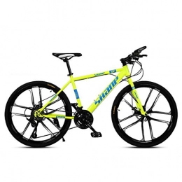 LBWT Mountain Bike LBWT Adulti Mountain Bike, 26 Pollici Damping City Road Bike, Biciclette A velocità Variabile, Regali (Color : Yellow, Size : 24 Speed)