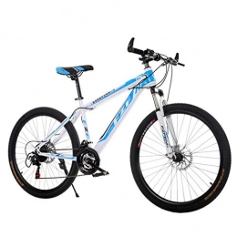 LBWT Mountain Bike LBWT Sport Mountain Bike, 24 Pollici City Road Biciclette, 24 velocità MTB, Acciaio-Alto Tenore di Carbonio Telaio, Articoli da Regalo (Color : White Blue)