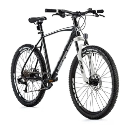 Leader Fox Mountain Bike Leader Fox Factor - Mountain bike in alluminio da 26 pollici, 8 marce, freni a disco Rh, 36 cm, colore: Nero / Bianco