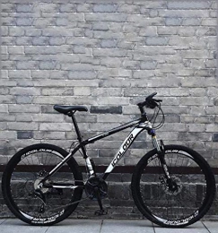 Leifeng Tower Bici Leifeng Tower - Mountain bike pieghevole a coda morbida, con doppio freno a disco / telaio in acciaio al carbonio, bici fuoristrada da spiaggia, ruote da 26 pollici, colore nero, 27 velocità di gioco