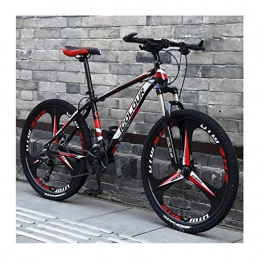 LHQ-HQ Mountain Bike LHQ-HQ Mountain Bike 26 Pollici in Alluminio Leggero 24 velocità, Tre Coltelli Una Ruota, per Adulti, Donne, Adolescenti, Black And Red