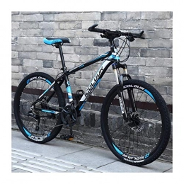 LHQ-HQ Mountain Bike LHQ-HQ Ruota A Raggi 27 velocità Leggera in Alluminio da 24 Pollici per Mountain Bike, per Donne, Adolescenti, Adulti, Black And Blue