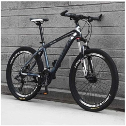 LHQ-HQ Mountain Bike LHQ-HQ Sport all'Aria Aperta Mountain Bike 24 velocità 26 Pollici Doppio Freno a Disco Anteriore Sospensione Biciclette HighCarbon Acciaio, Grigio Sport all'Aria Aperta Mountain Bike