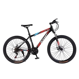 LIUXR Bici LIUXR Mountain Bike, 21 velocità Adulto Mountain Bike, Cruiser Bicycle Beach Ride, Alluminio Mountain Bike, Freni a Doppio Disco a Sospensione Completa, B_24inch