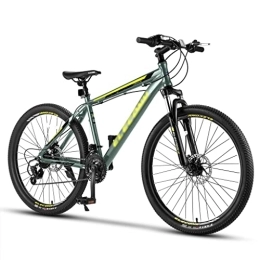 LOEBKE Mountain Bike LOEBKE 26 inch Aluminum Mountain Bike, 21 Speed Mountain Bicycle Dual Disc Brakes for Woman Men Adult Mens Womens