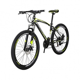 Lz Bike Mountain Bike LZBIKE BICYCE X1-27.5 Mountain Bike 21 Velocità Sinistra 3 Destra 7 Telaio Ammortizzatore Mountain Bike Giallo