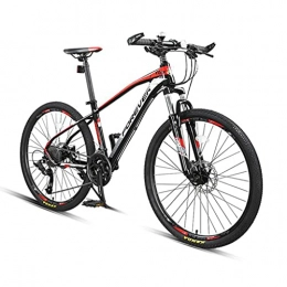 M-YN Mountain Bike M-YN Montagna Bike 27 velocità con Telaio in Acciaio al Carbonio Alto, Ruote da 27, 5 Pollici, Freno A Doppio Disco, Sospensioni Anteriori Antiscivolo(Size:24Speeds, Color:Nero + Rosso)