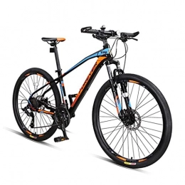 M-YN Mountain Bike M-YN Montagna Bike 27 velocità con Telaio in Acciaio al Carbonio Alto, Ruote da 27, 5 Pollici, Freno A Doppio Disco, Sospensioni Anteriori Antiscivolo(Size:27 speeds, Color:Nero+Blu)