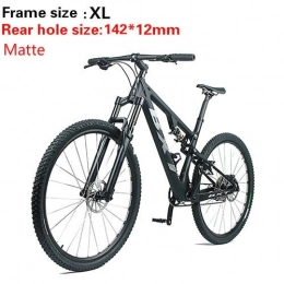 Mdsfe Mountain Bike Mdsfe Bicicletta a Doppia Sospensione Mountain Bike 29er Shock Frame Forcella MTB Bicicleta Bicicletta da Corsa Bicicletta a Doppio Disco a velocità variabile - XL 142x12mm Opaco, a1