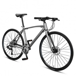 MJY Mountain Bike MJY Bici da strada a 30 velocità, bici da pendolare per adulti, bicicletta da strada leggera in alluminio, ruote 700 * 25C, bicicletta da corsa con doppio freno a disco, Grigio