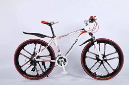 MJY Bici MJY Bicicletta 26In Mountain Bike a 27 velocità per adulto, telaio completo in lega di alluminio leggero, sospensione anteriore ruota da uomo Bicicletta, freno a disco 6-11, Rosso 5