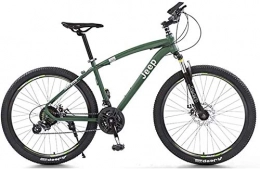MJY Mountain Bike MJY Bicicletta da 24 '26', bicicletta da 24 / 27 velocità per bicicletta a doppio freno per adulti 6-11, verde, 26 pollici a 24 velocità