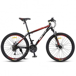 MJY Mountain Bike MJY Mountain bike a 24 velocità, bicicletta hardtail da 26 pollici con telaio in acciaio ad alto tenore di carbonio, mountain bike da uomo per tutti i terreni, Rosso