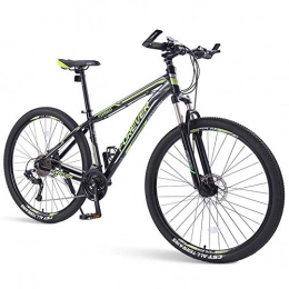 MJY Mountain Bike MJY Mountain bike da uomo, mountain bike hardtail a 33 velocità, telaio in alluminio con doppio freno a disco, bicicletta da montagna con sospensione anteriore, verde, 29 pollici