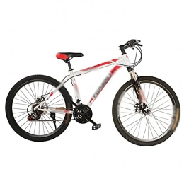 WPW Bici Mountain Bike 21 velocità MTB 26 Pollici Ruote, Bicicletta da Montagna A Doppia Sospensione A velocità Variabile per Adulti (Color : White Red, Taglia : 26inch)