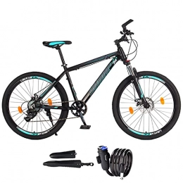 GFSHXYAI Mountain Bike Mountain Bike, 26-Inch Wheels, 7speed Uomini E Donne Universale Cross-country Mountain Bike, Freni A Doppio Disco Assorbimento Degli Urti (con Parafango, Blocco Auto).-1