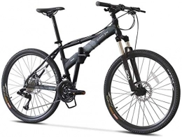 IMBM Mountain Bike Mountain Bike, 26 pollici 27 Velocità hardtail for mountain bike, pieghevole telaio in alluminio Anti-Slip biciclette, bambini adulti All Terrain for mountain bike, blu, colore: Nero ( Color : Black )