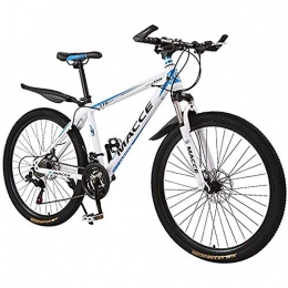 BBRR Mountain Bike Mountain Bike 26 Pollici per Gli Uomini Ammortizzatore Strada off-Road Mountain Bike con 24 Freni Doppio Disco velocit, Bianca