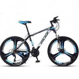 BNMKL Mountain Bike Mountain Bike 27 / 30 di velocità 3 Ruote da Taglio 26 Pollici Ruote MTB, Lega di Alluminio Hardtail Bici da Città per Adult, Black Blue, 26 inch 30 Speed