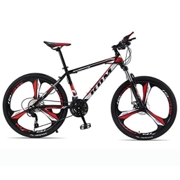 BSWL Mountain Bike Mountain Bike Adulti Uomini E Donne velocità Freni A Doppio Disco Shock Ultraleggero Bici da Fuoristrada, Black Red