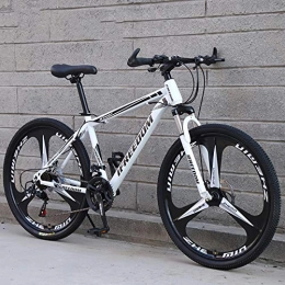 Domrx Bici Mountain Bike Assorbimento degli Urti a velocità variabile Uomini e Donne Single gifte Auto a velocità variabile di Alta qualità-White Black_26_30