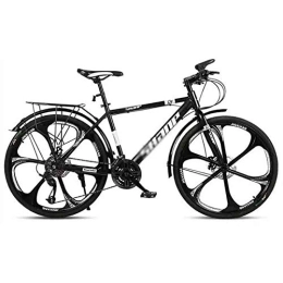 LIUCHUNYANSH Mountain Bike Mountain Bike Bici da strada Strada Biciclette Mountain Bike MTB della bici adulta della velocità regolabile for uomini e donne 26in Ruote Doppio freno a disco ( Color : Black , Size : 24 speed )