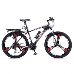 T-Day Mountain Bike Mountain Bike Bicicletta MTB 26 In Dual Disc Breke Mens Mountain Bike Cornice In Acciaio Al Carbonio 24 Velocità All'aperto Sport Sport Bicicletta Da Ciclismo Biciclette Da (Size:27 Speed, Color:rosso)