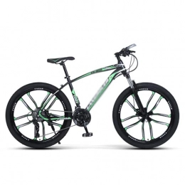 T-Day Mountain Bike Mountain Bike Bicicletta MTB Mountain Bike 26 Pollici Ruota 21 / 24 / 27 Velocità Doppia Disco Freno Biciclette Per Biciclette Per Biciclette Per Biciclette Posteriore Antiscivo(Size:21 Speed, Color:Verde)