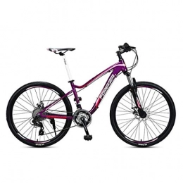 WYLZLIY-Home Bici Mountain Bike bicicletta MTB Sportiva da Montagna Mountain Bike, 26” Uomini / Donne Hardtail Bici, Telaio In Alluminio Con Freni A Disco E Sospensione Anteriore, 27 Velocità ( Color : Purple )