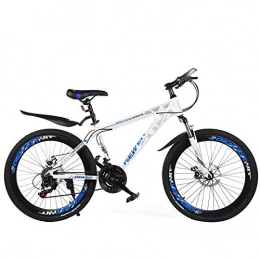 backpacke Mountain Bike Mountain Bike, Biciclette per Gli Studenti delle scuole primarie e Medie, Biciclette a velocità variabile-White Bare Car_24 Pollici