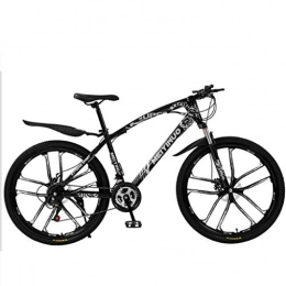 JLFSDB Mountain Bike Mountain Bike Bicycle Bicicletta Bici Montagna Biciclette 26" ammortizzante Ravine bicicletta con doppio freno a disco anteriore sospensione anteriore, 21 / 24 / 27 velocità, acciaio al carbonio Telaio