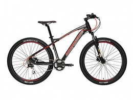 Cicli Adriatica Mountain Bike Mountain Bike Cicli Adriatica Wing RS 27.5 con telaio in alluminio, freni a disco idraulici, forcella anteriore ammortizzata, ruote da 27, 5", cambio Shimano a 24 velocità (Nero / Rosso, 44)