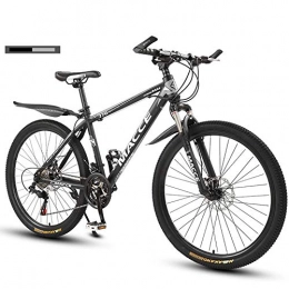 Mhwlai Mountain Bike Mountain Bike Country, Freno a Doppio Disco da 26 Pollici, Bicicletta per Cambio Country, MTB per Adulti con Sedile Regolabile, Ruota a Raggi, Argento, 24 Speed