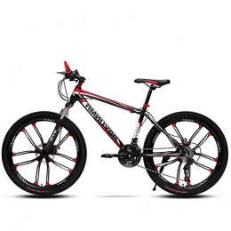 Doris Mountain Bike Mountain Bike da 26 Pollici A 21 / 24 / 27 / 30 velocità, Mountain Bike per Studenti, Freni A Doppio Disco Mountain Bike, Bici per Adulti, MTB, Rosso, 26inch 24speed