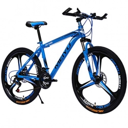 FXMJ Mountain Bike Mountain Bike da 26 Pollici A 27 velocità per Adulto, Bici da MTB Telaio A Sospensione Integrale in Alluminio Leggero, Forcella Ammortizzata, Freno A Disco, Black Blue