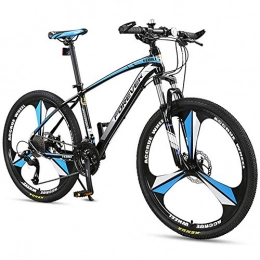 BQSWYD Bici Mountain Bike da 26 Pollici Hardtail Mountain Bike per Adulti Mountain Bike Bicicletta a Sospensione Integrale MTB Biciclette 3 Raggi 27 Marce Freni a Doppio Disco Bicicletta da Montagna, Blu