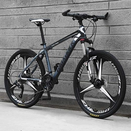 KUKU Mountain Bike Mountain Bike Da 26 Pollici in Acciaio Ad Alto Tenore Di Carbonio, Mountain Bike Full Suspension A 27 Velocità, Mountain Bike Da Uomo, Adatta Per Gli Appassionati Di Sport E Ciclismo, Black and gray