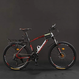 WLWLEO Mountain Bike Mountain bike da 26 pollici per adulto Bicicletta da montagna hardtail Telaio in acciaio ad alto tenore di carbonio Doppio freno a disco Mountain bike fuoristrada a velocità variabile, D, 26" 27 speed