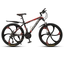  Mountain Bike Mountain Bike da Uomo, Hardtail in Acciaio ad Alto tenore di Carboniomountain Bike, Bicicletta da Montagna con Sedile Regolabile a Sospensione Anteriore, B-26inch27speed