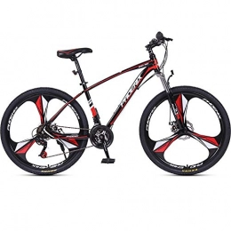 DMLGQ Mountain Bike Mountain Bike Freni a Disco Sport 26 Pollici a 24 velocità Nero Rosso Acciaio al Carbonio