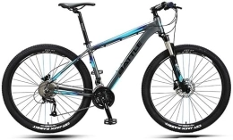 dtkmkj Mountain Bike Mountain Bike Hardtail da Uomo Adulto da 27, 5 Pollici, Bicicletta da Montagna con Telaio in Alluminio con Freno a Doppio Disco, Sedile Regolabile, Blu, 27 velocità