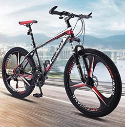 Abrahmliy Bici Mountain Bike Hardtail per Adulti Telaio Leggero in Acciaio ad Alto tenore di Carbonio Ammortizzante a Doppia Forcella Freno-F_24 Pollici 30 velocità