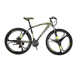 EUROBIKE Mountain Bike Mountain Bike LZX1 27.5 "21_Speeds Doppio Freno A Disco 3_spoke ruote 27.5" Mountain Bicicletta Giallo