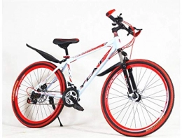 Domrx Bici Mountain Bike Materiali in Acciaio al Carbonio di Alta qualità 21 velocità 22 Pollici a velocità variabile Doppio Disco Rosso