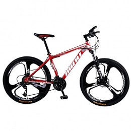 Great Bici Mountain Bike, Mountain Bike, 26 Pollici Anti-slip Grip Bike In Acciaio Ad Alta Carbonio Mtb Bicicletta Bicicletta A 3 Razze Ruote Dual Suspension Bicycle Per Uomo E Donna (Size:21 speed , Color:Red)